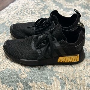 Adidas Black and Gold Sneakers